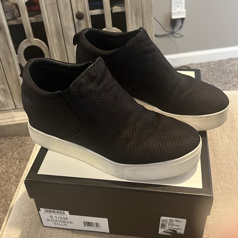 Black Nubuck Sallie sneakers by J/slides NYC in good used condition